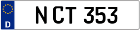 Trailer License Plate
